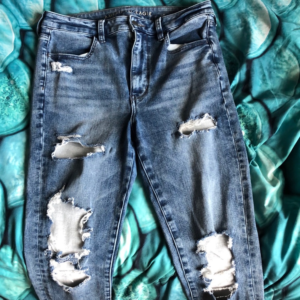Ripped skinny jeans - super stretch